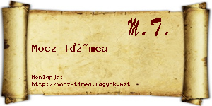 Mocz Tímea névjegykártya